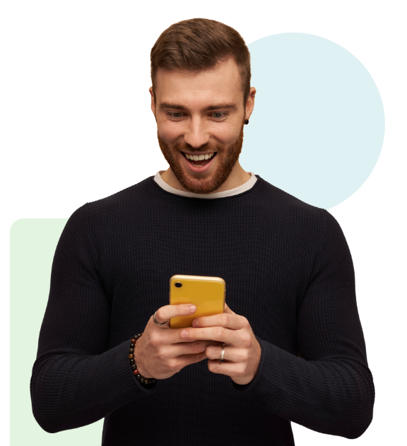 A man holding a phone.